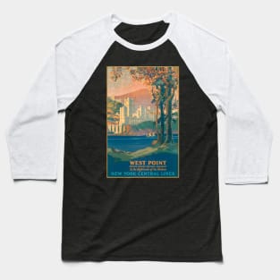 1927 New York Central Lines Railroad Poster - West Point New York Baseball T-Shirt